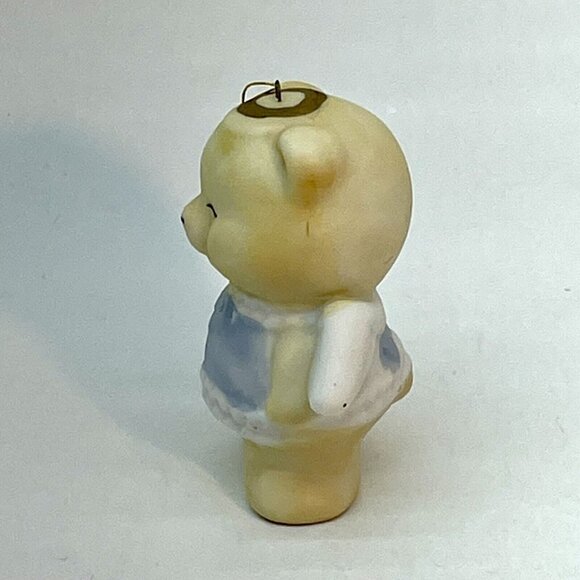 VTG Christmas Around The World Ornament Angel Bear Hand Painted Porcelain Taiwan - Picture 3 of 14